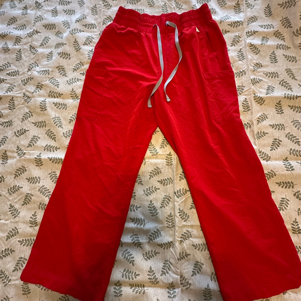 Red Resurge Wide-leg High waisted Scrub Pants